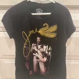 Jimi Hendrix Graphic Tee XXL Black Rock Band Shirt 100% Cotton Wound Up